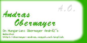 andras obermayer business card